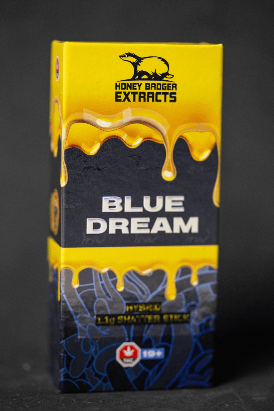 Honey-Badger-Extracts-Shatter-Sticks Blue Dream